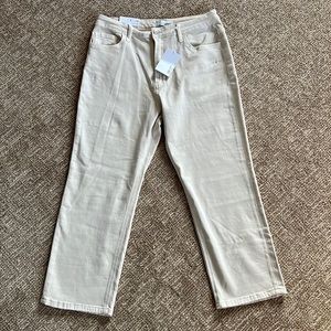 Women’s Vervet Alyssa 90’s Vintage straight jeans size 31. New. Cream colored.